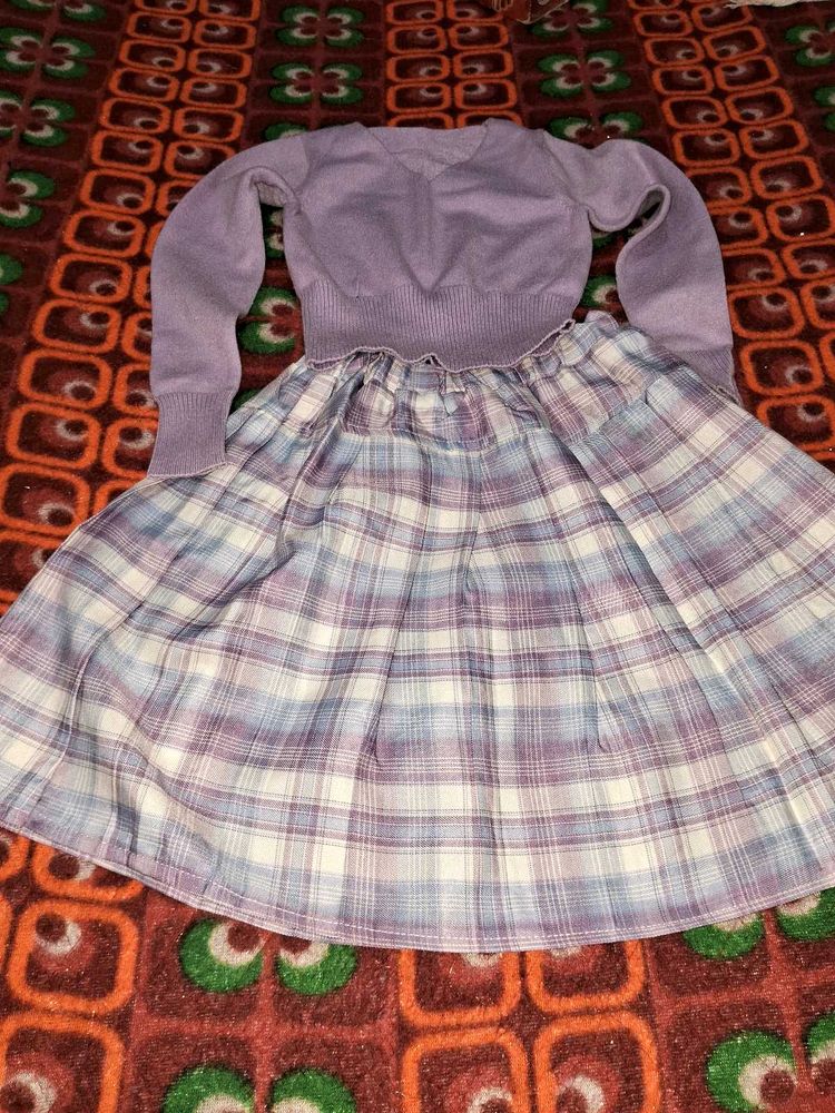 Cute Plaid Skirt &amp; Top Set