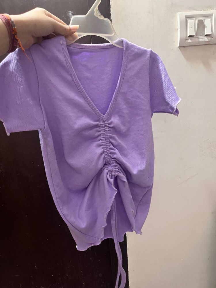 🧨NEW LAVENDER DRAWSTRING TOP- ONLY 130/-