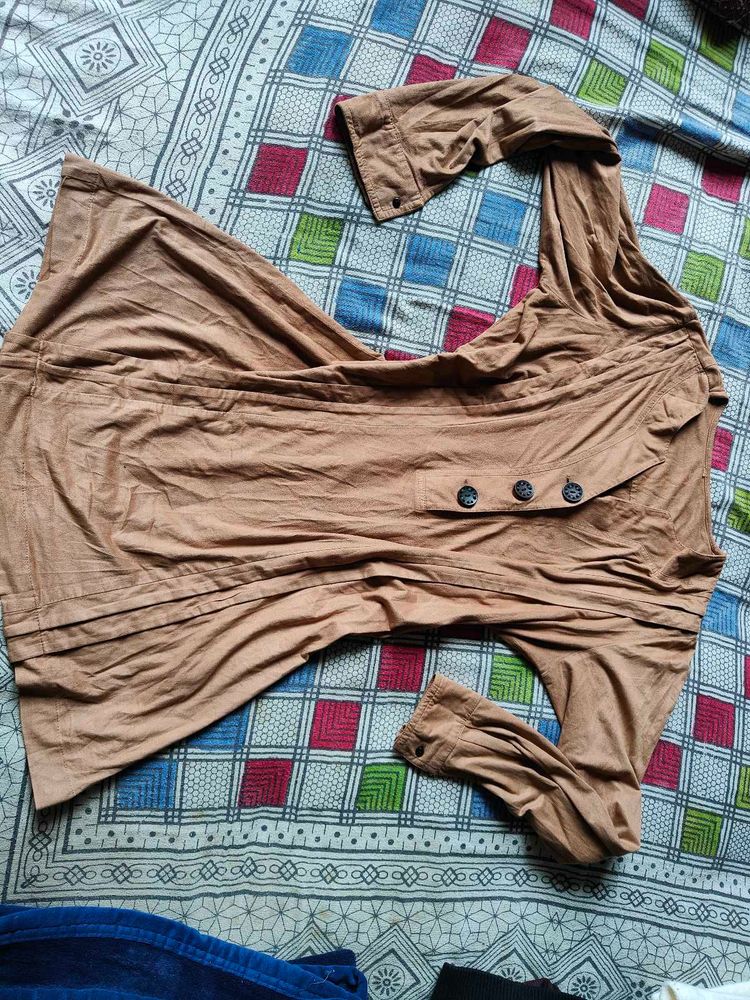 Brown Buttoned Dress