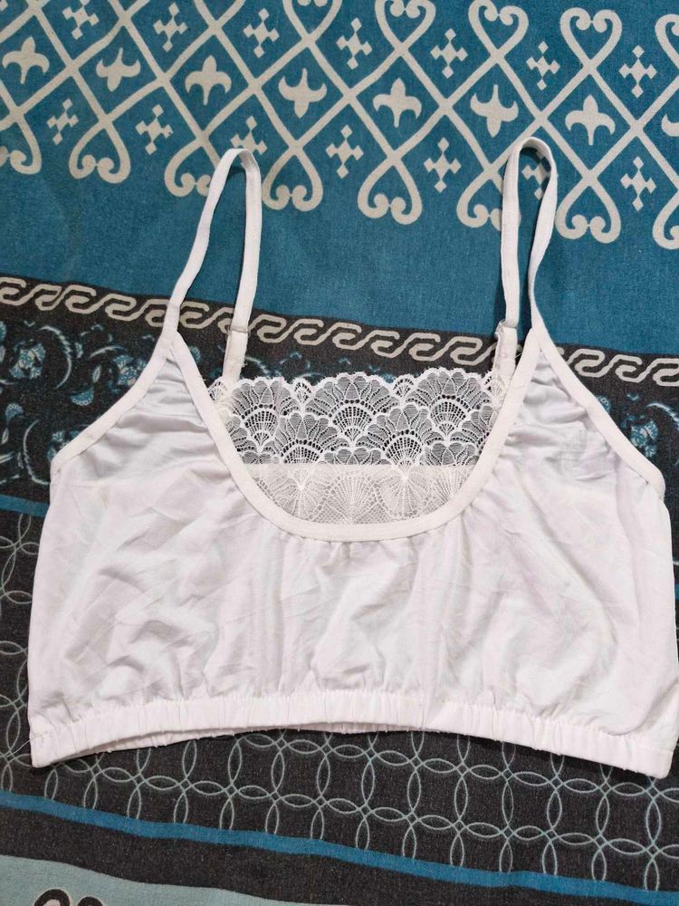 White Lace Trim Cami