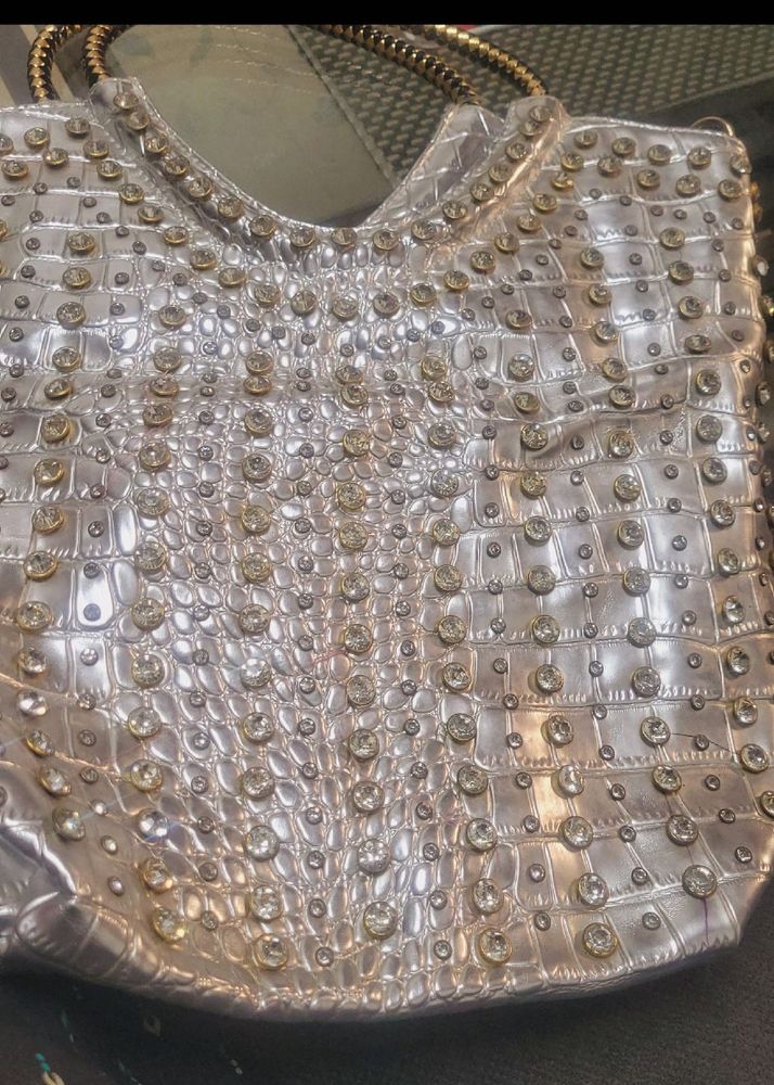 Silver Studded Handbag