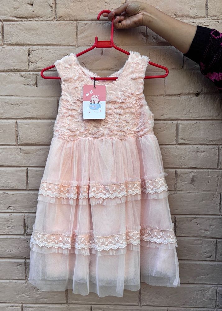New Rosy Peach tulle Dress