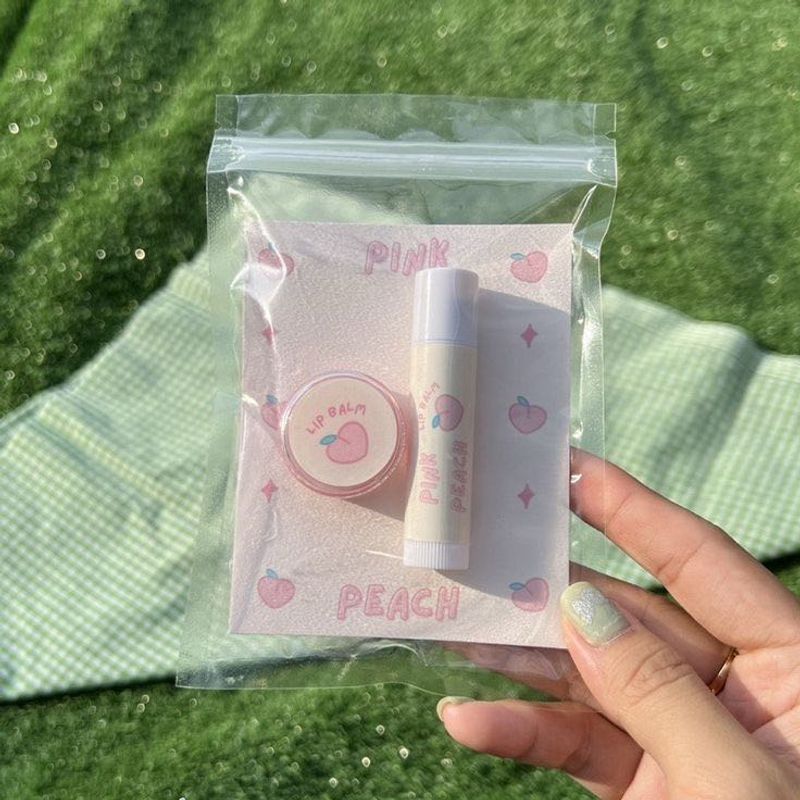Pink Peach Lip Balm Set