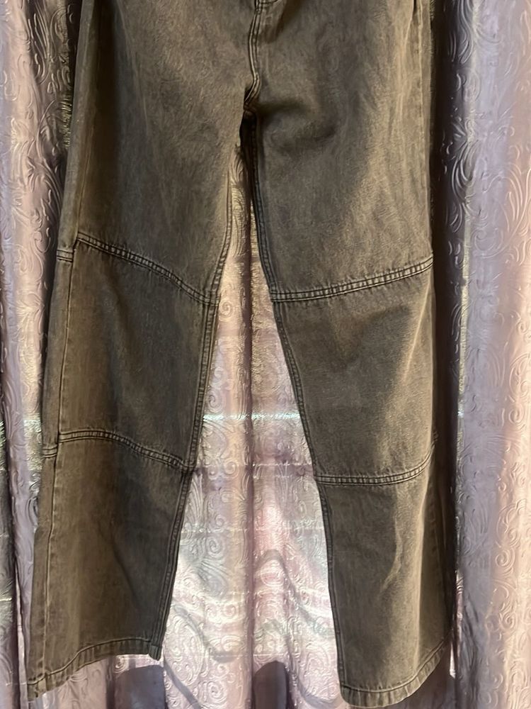 New Grey Panel Jeans With Tag