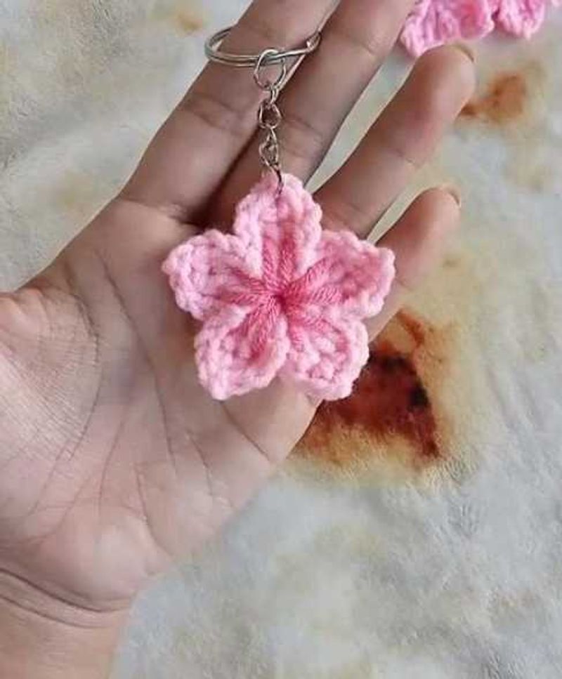 Sakura Flower Keychain