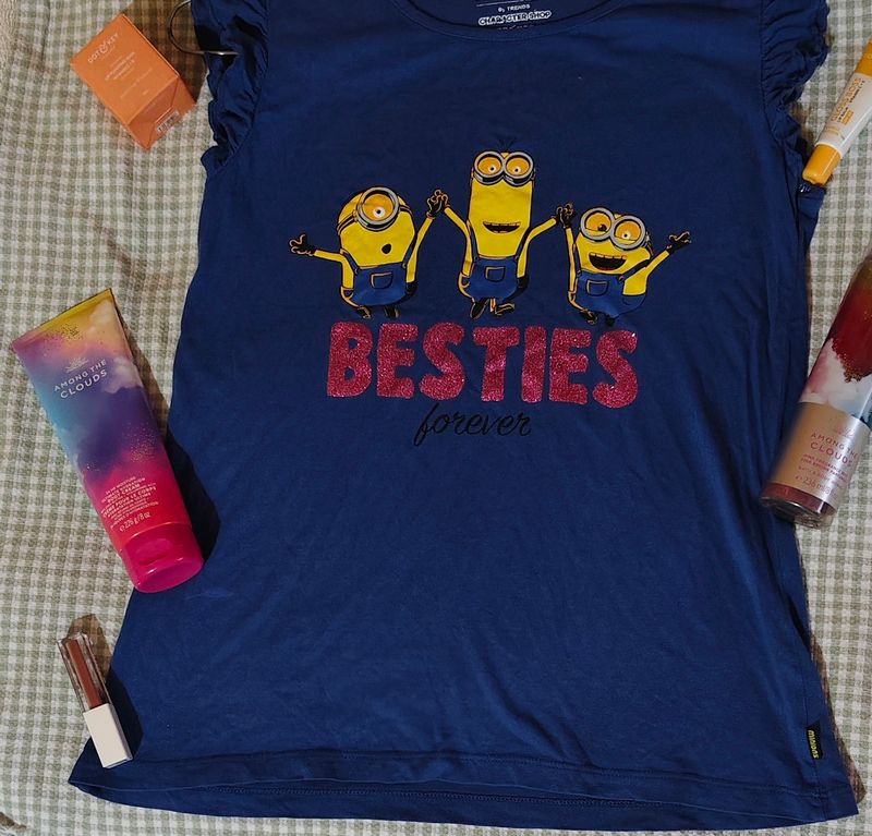Very Cute Cotton Frilled Sleeve Tshirt