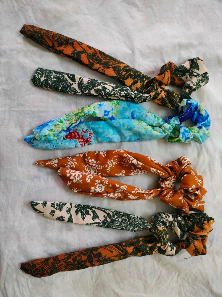 Floral Scrunchie &amp; Scarf Set