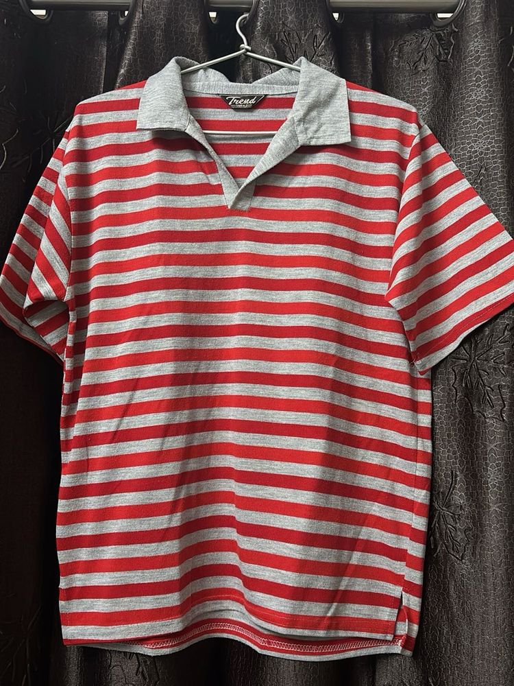 Striped Polo T-Shirt