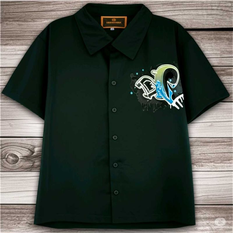 Dark Green Button-Down Shirt