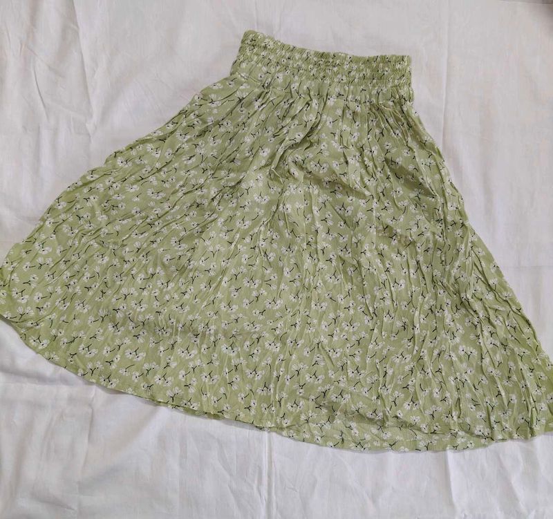 Floral Print Short Skirt