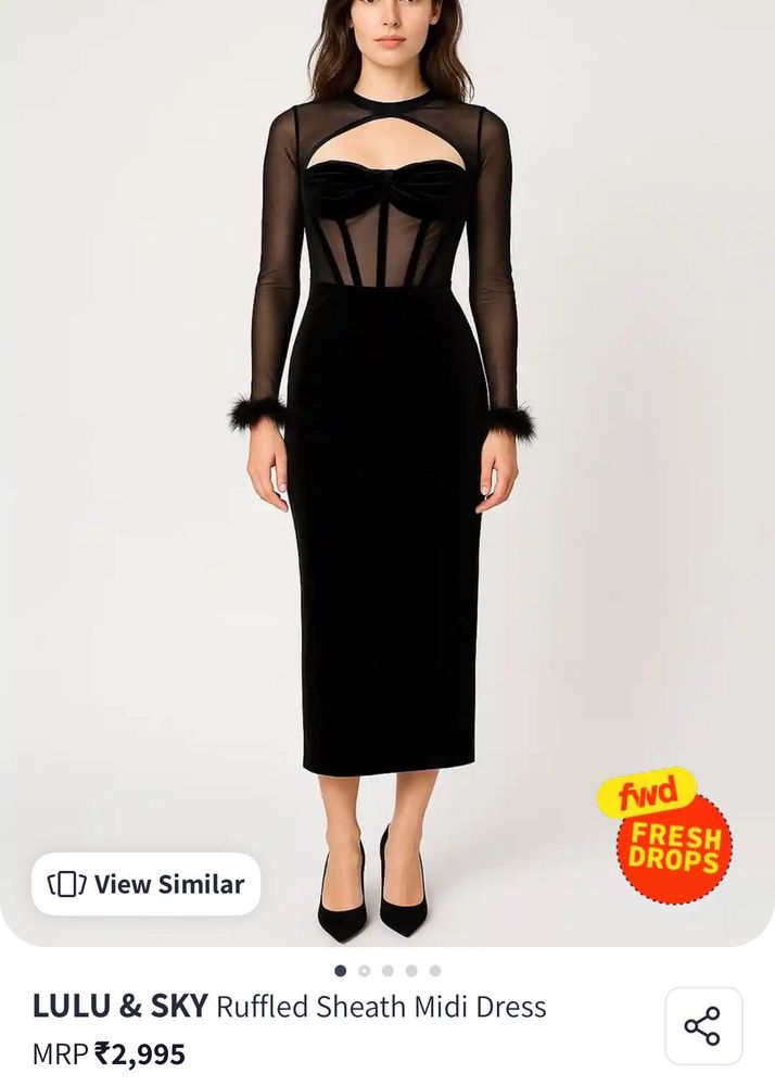 Chic Black Midi Dress