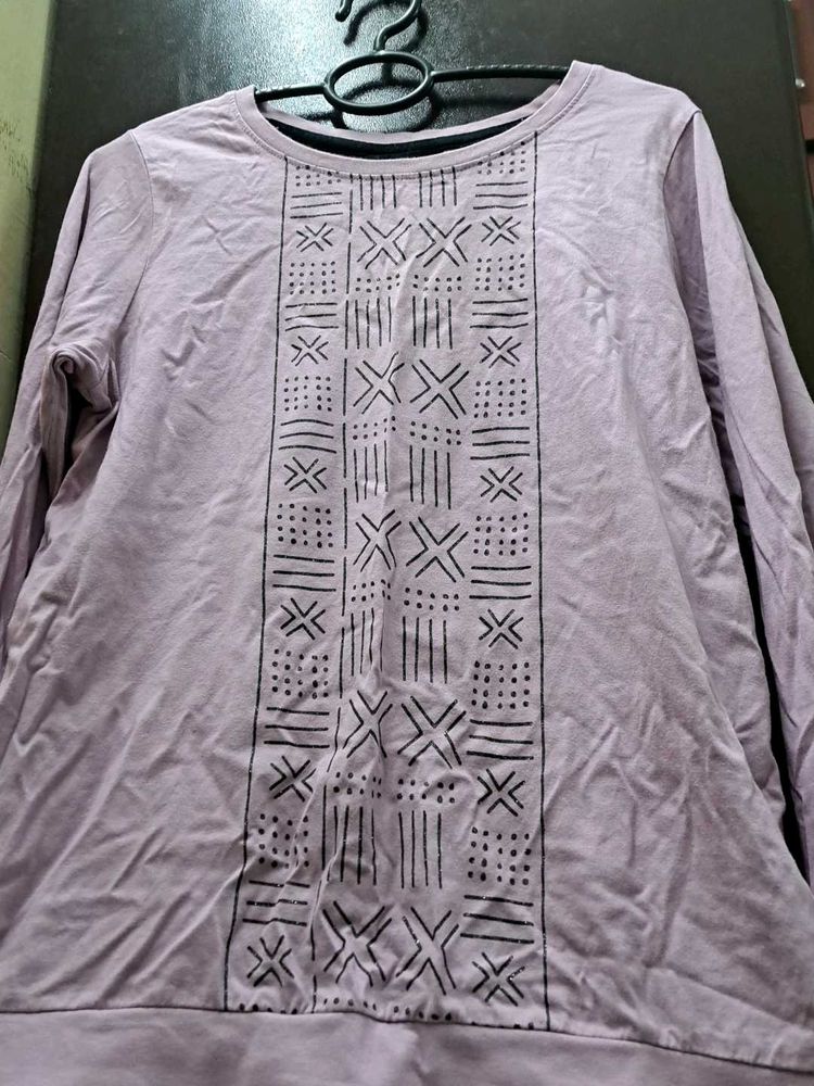 Patterned Long Sleeve Top