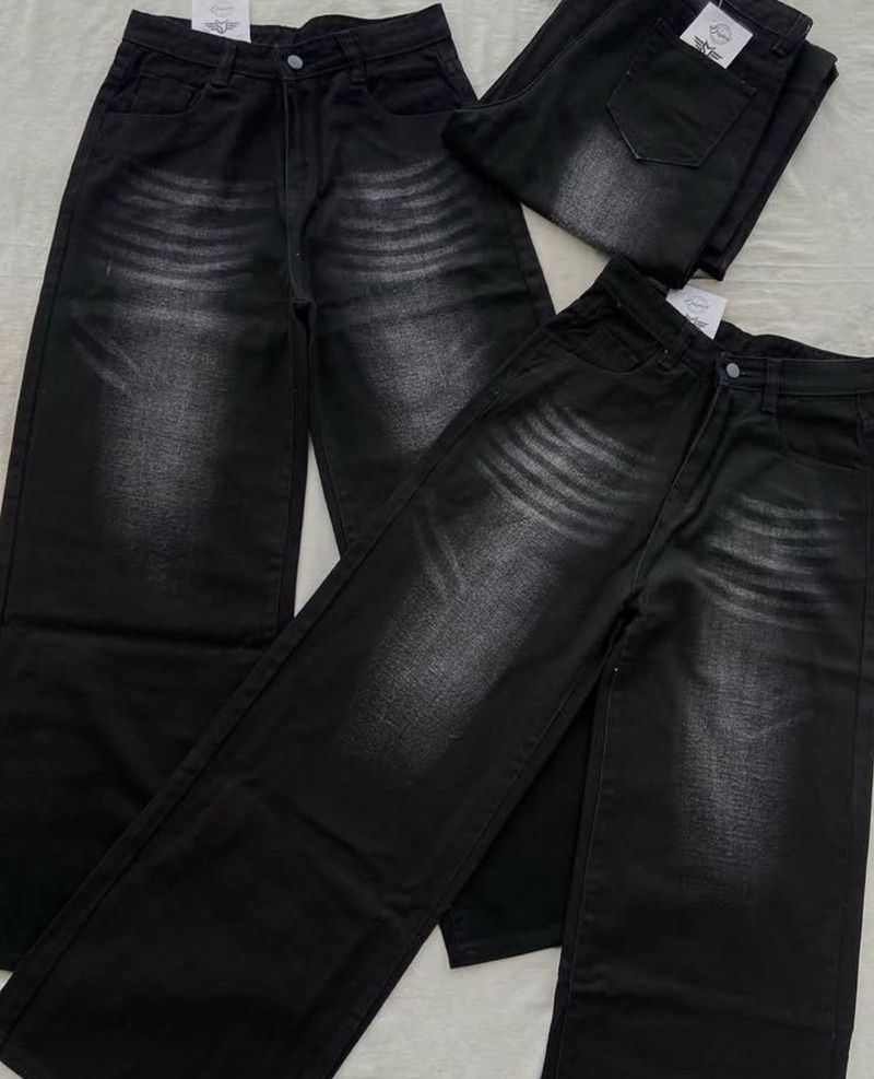 Black Wide Les Jeans