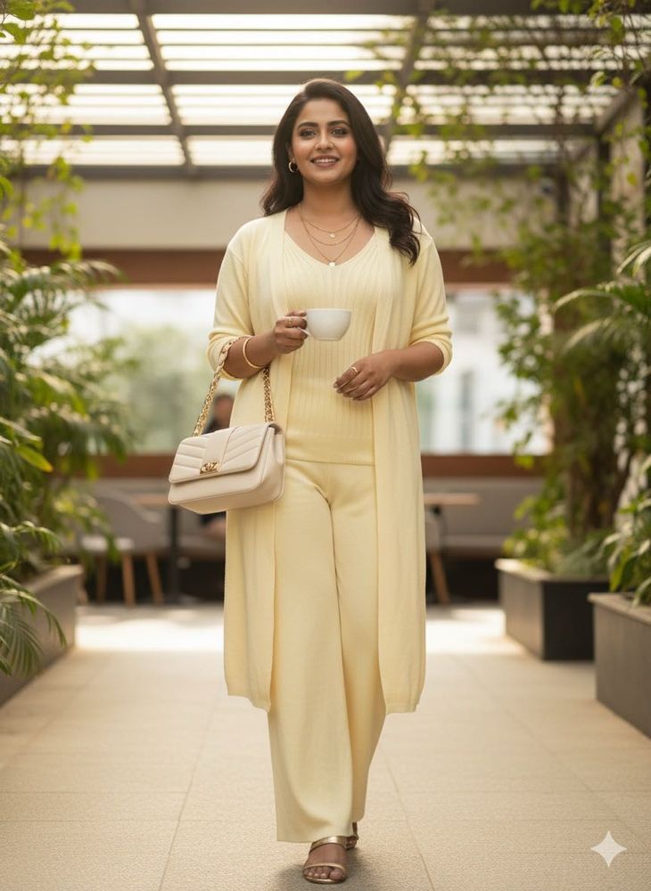 Yellow Wool 3-Piece Cord Set