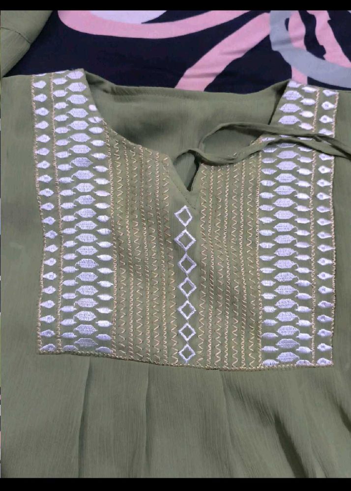 Elegant Olive Green Top