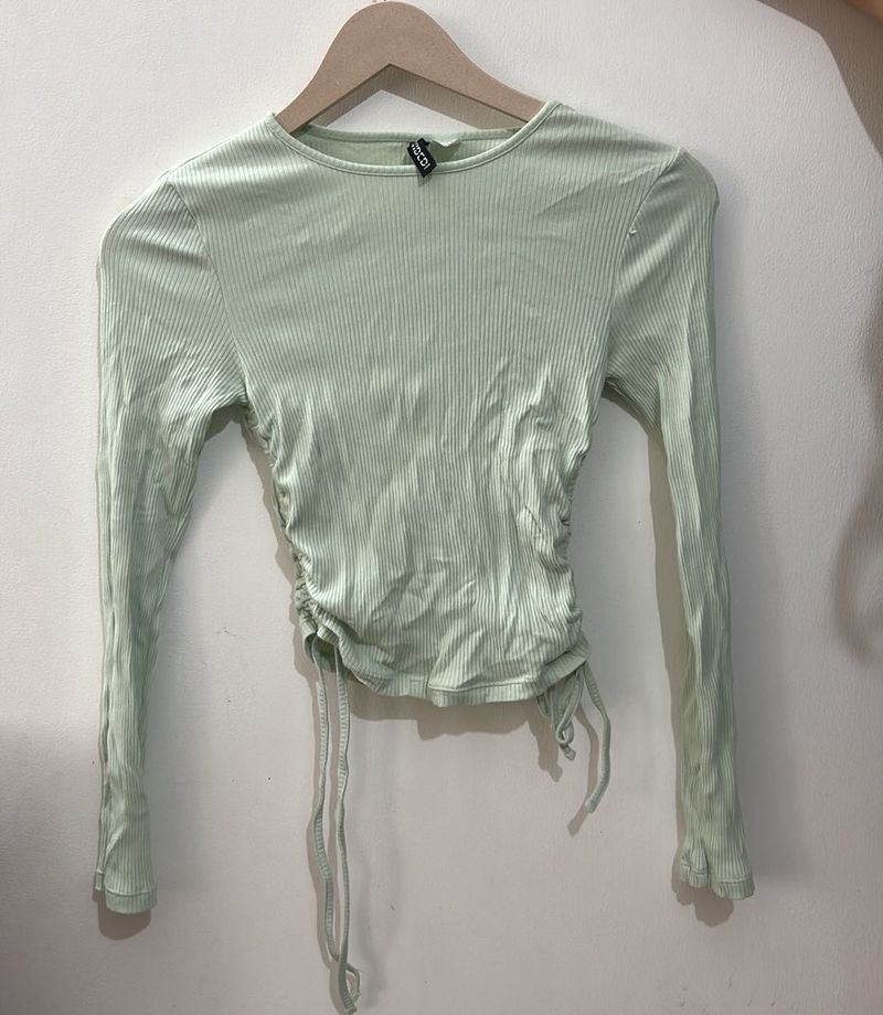 Mint Green Ribbed Top