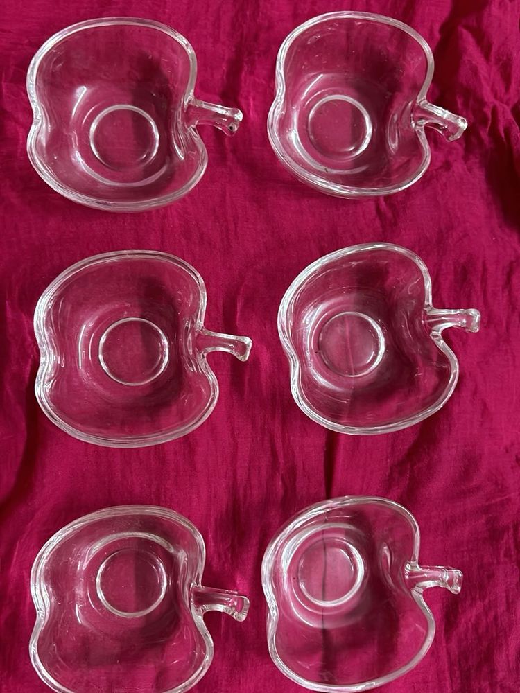 Vintage Apple-Shaped Dessert Dishes