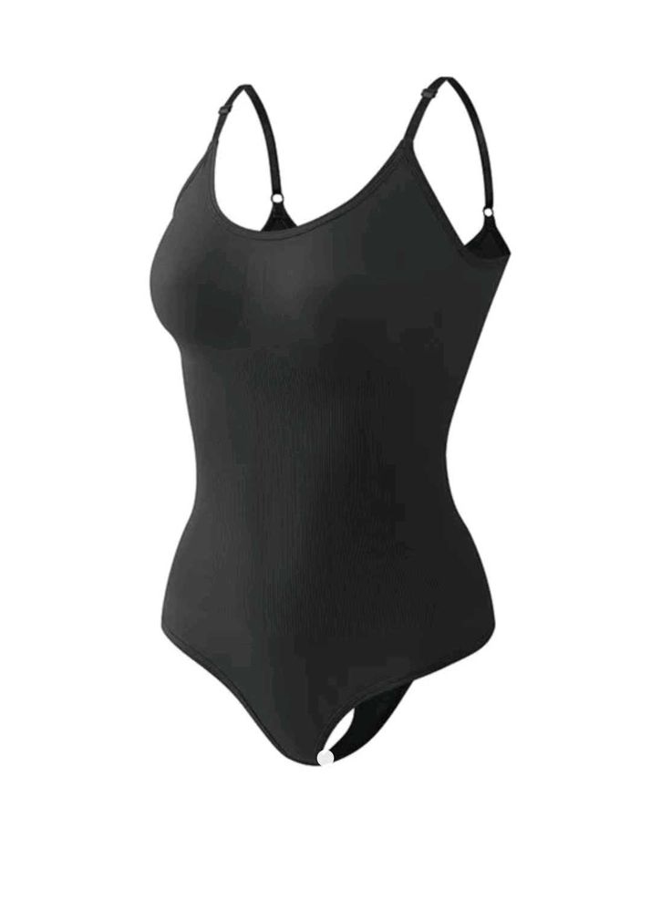 Black Spaghetti Strap Bodysuit