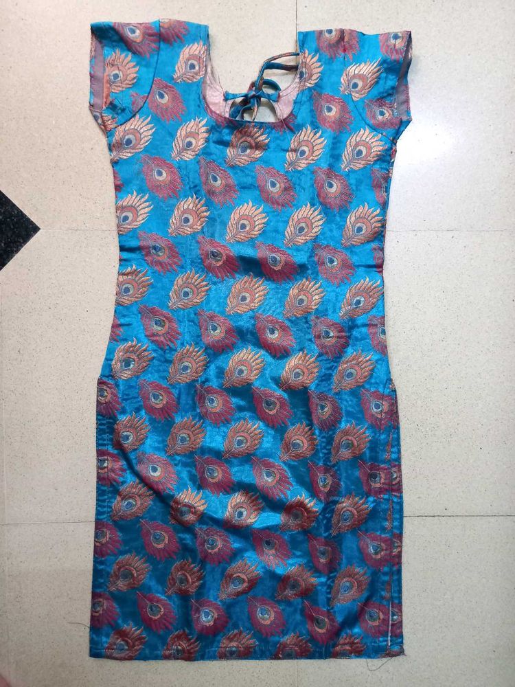 Peacock Print Kurta