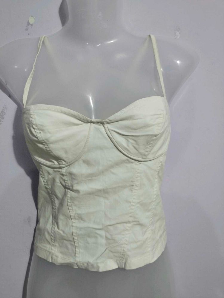 H&amp;M WHITE CORSET TOP