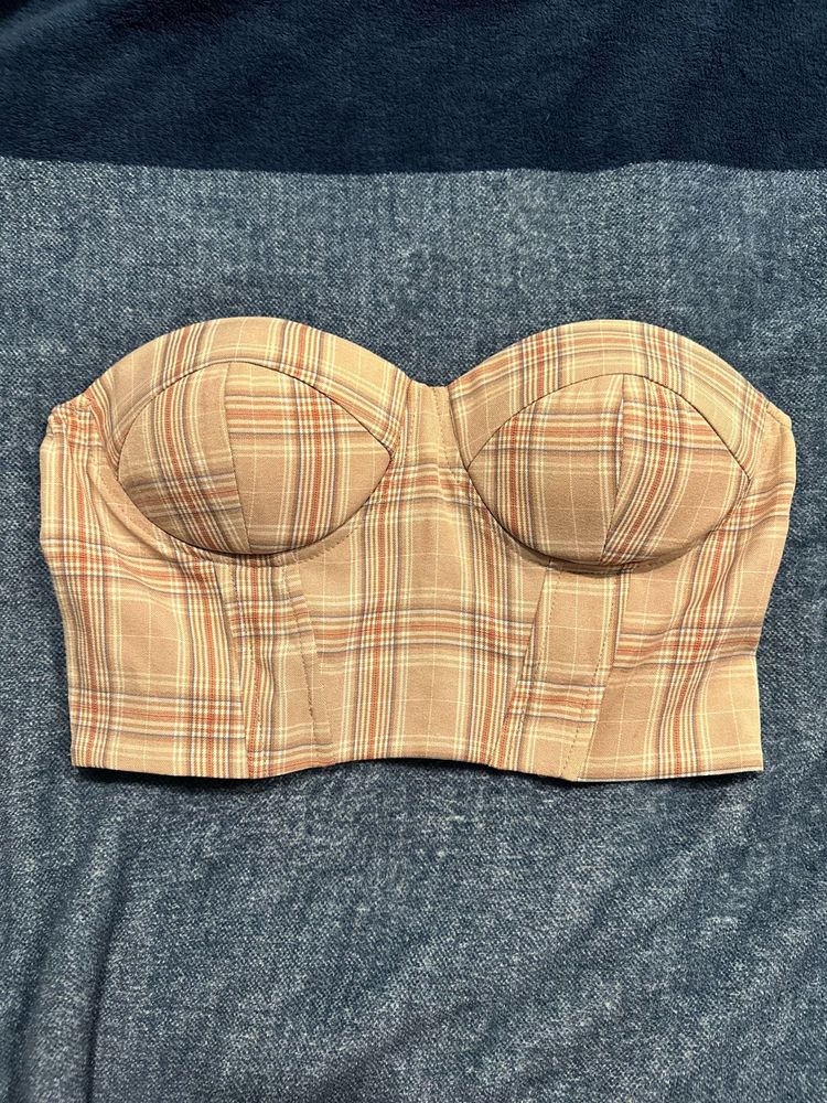 Plaid Corset Top
