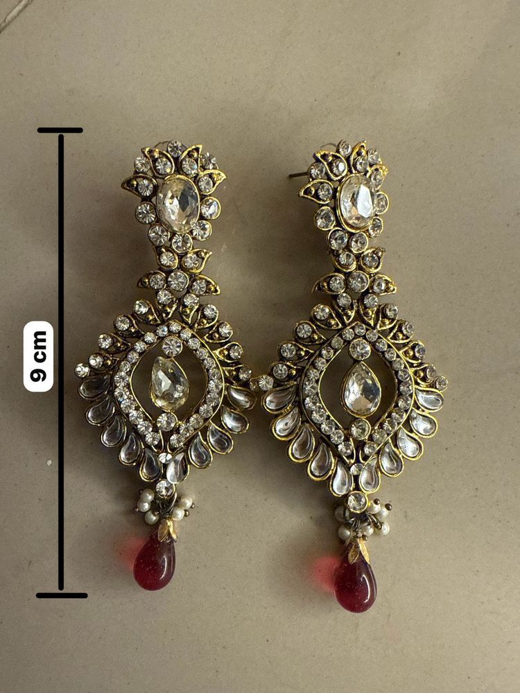 Anti-tarnish Kundan Earrings