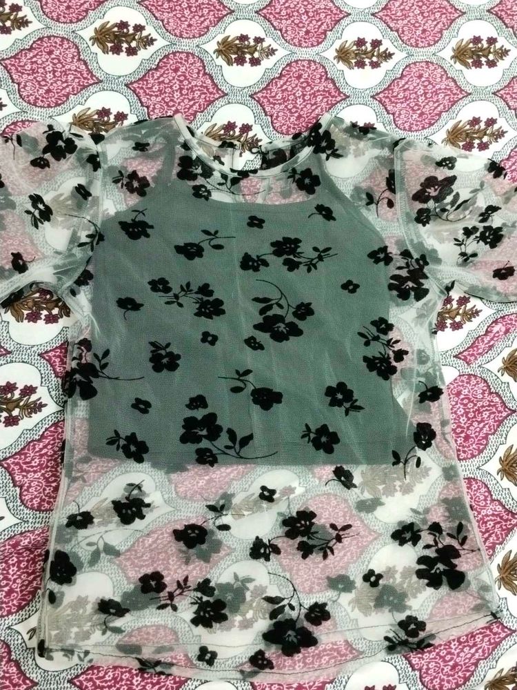 Floral Sheer Top