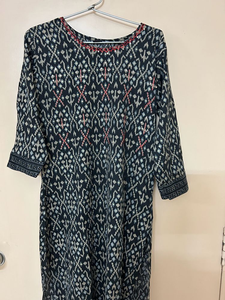 Black Kurta Pent Set