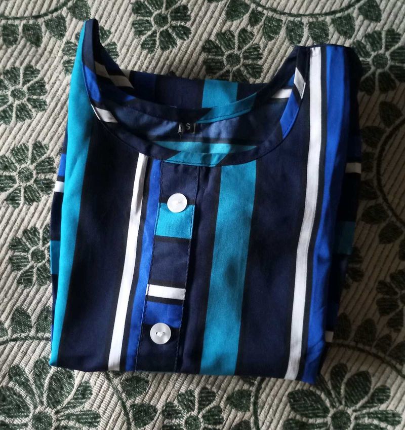 Striped Button-Up Top