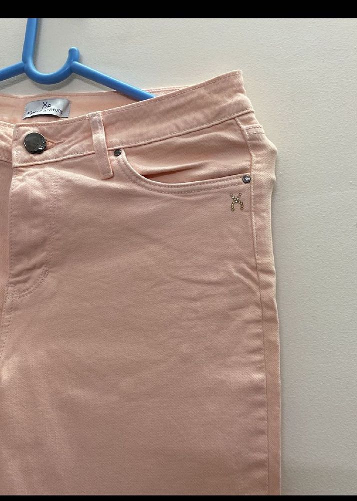 Bootcut Pinkish Peach Colour Jeans