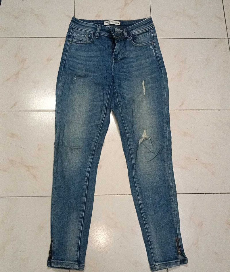 Zara Distressed Skinny Jeans