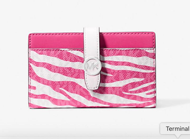 Michael Kors Pink Zebra Print Wallet