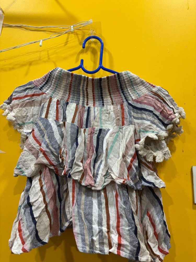 Striped Off-Shoulder Top