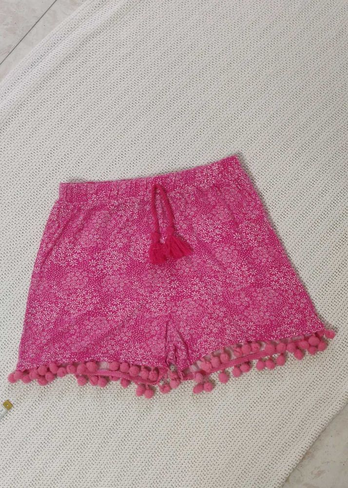 Pink Pom-Pom Shorts