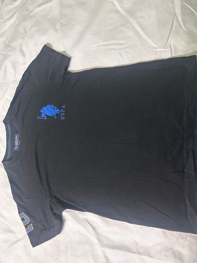 USPA Black Graphic Tee