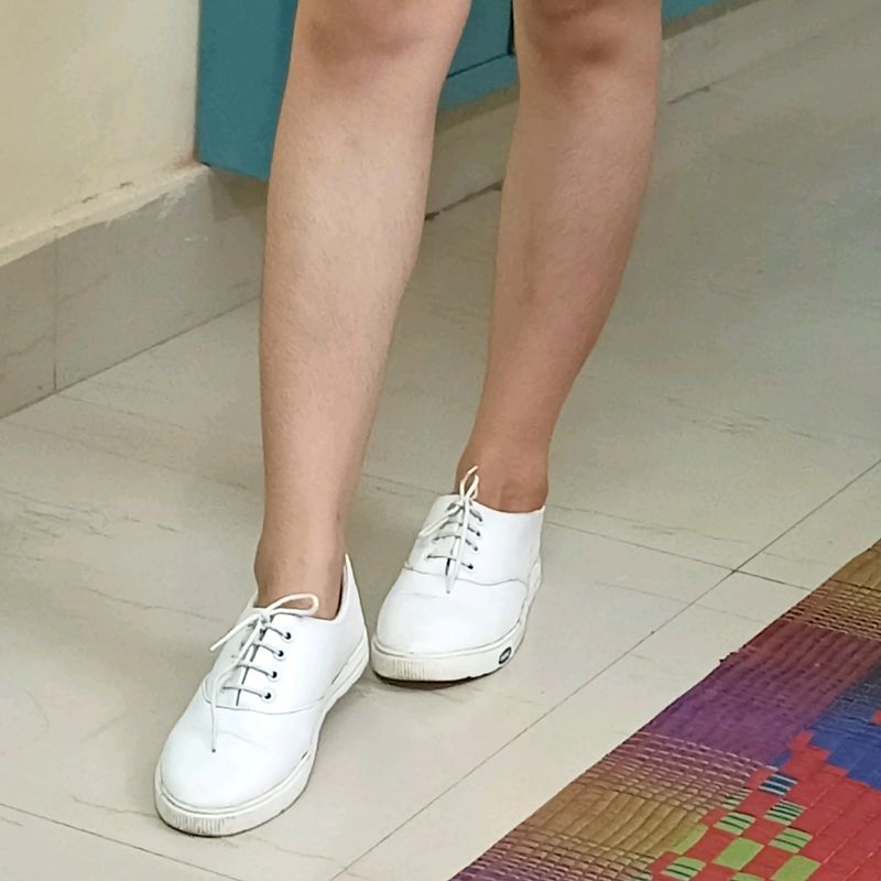 Trendy White Shoes For Girl