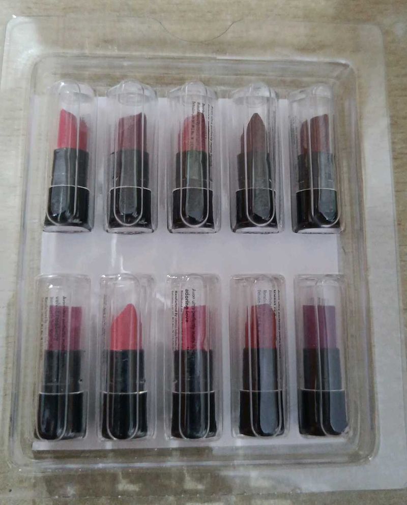 Avon Brand New Perfectly Matte Lipsticks Set Of 10
