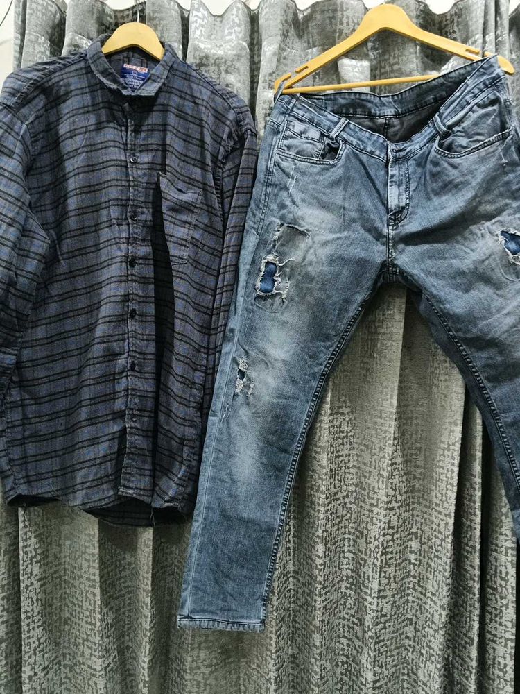 Men Jeans Shirt