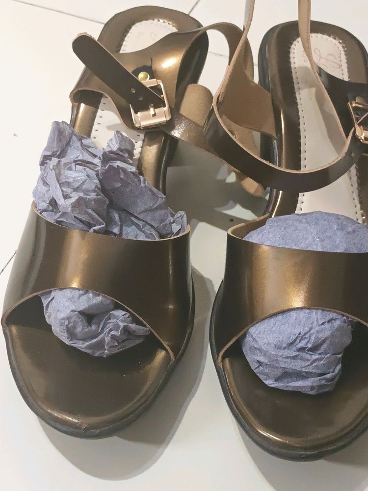 Women Copper Color Sandals