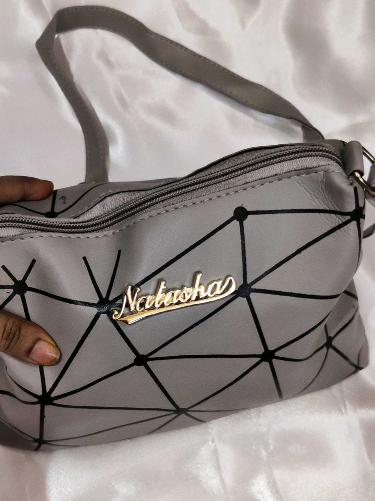 Natasha Geometric Design Handbag