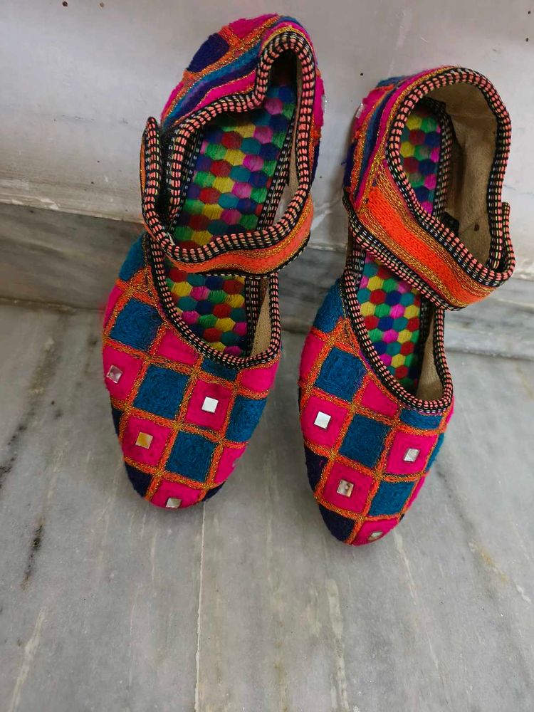 Colorful Embroidered Flats