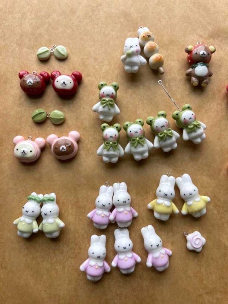 Bunny and Strawberry Charms