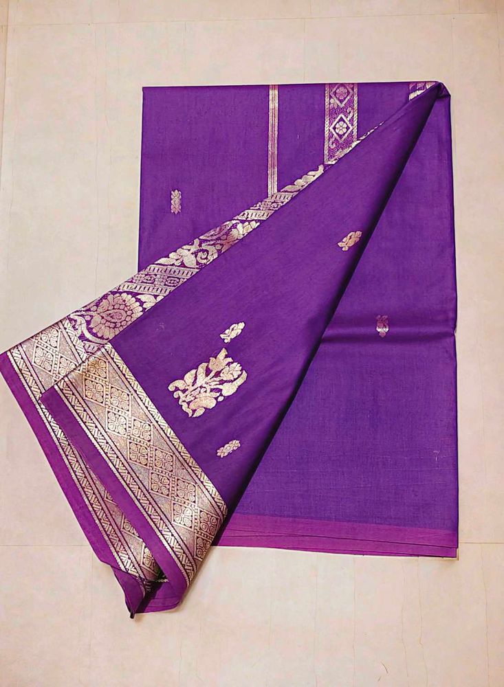 Purple Banarasi Silk Saree