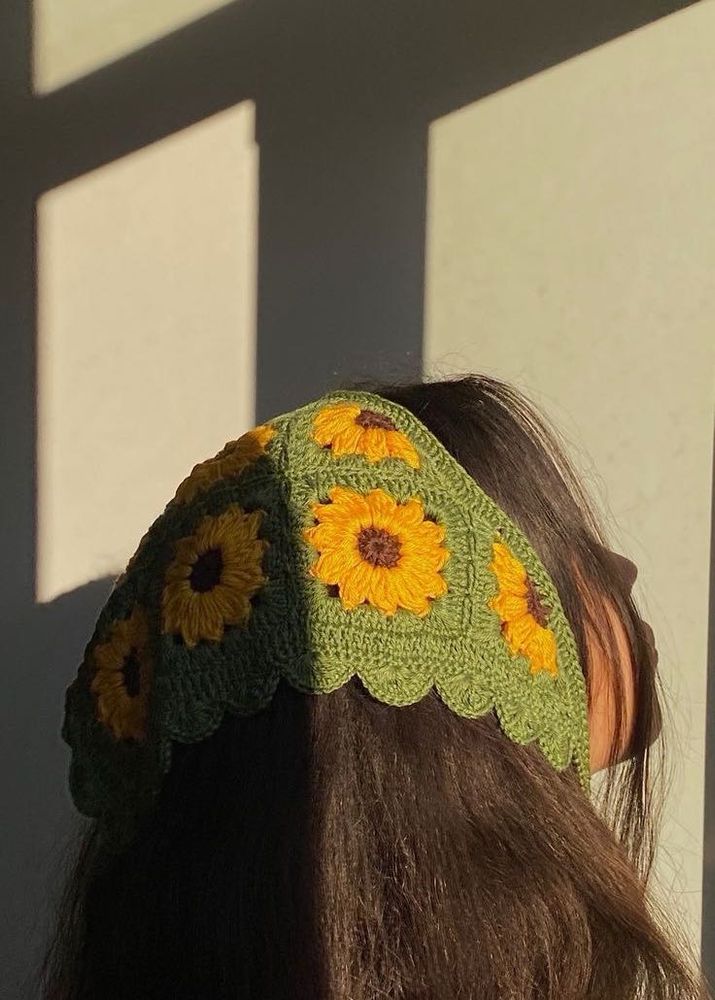 Sunflower Crochet Headband