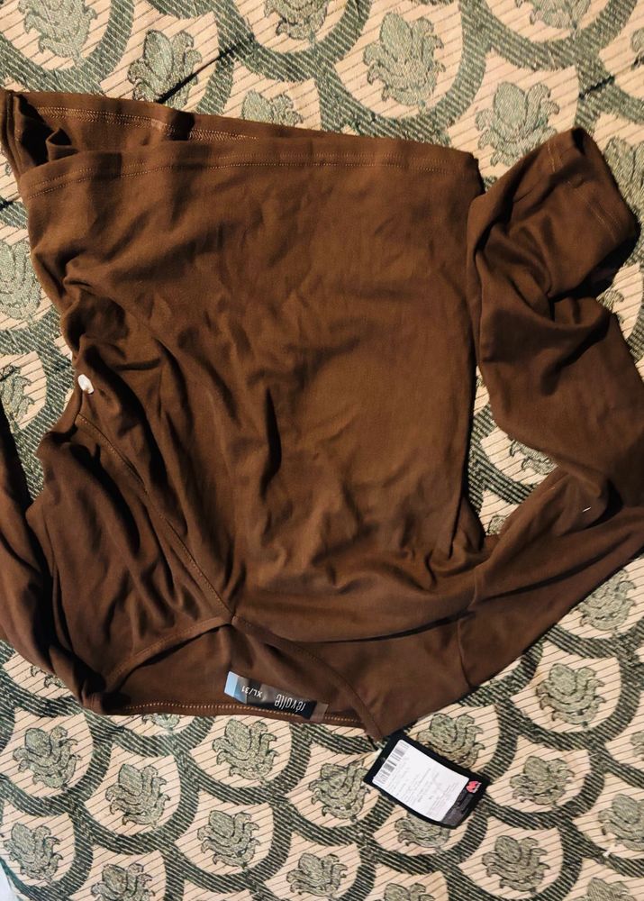 Brown Long Sleeve Top