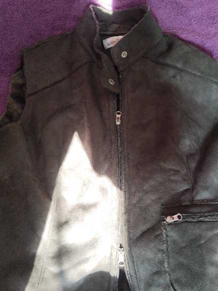 Stylish Green Jacket with upside down zipper