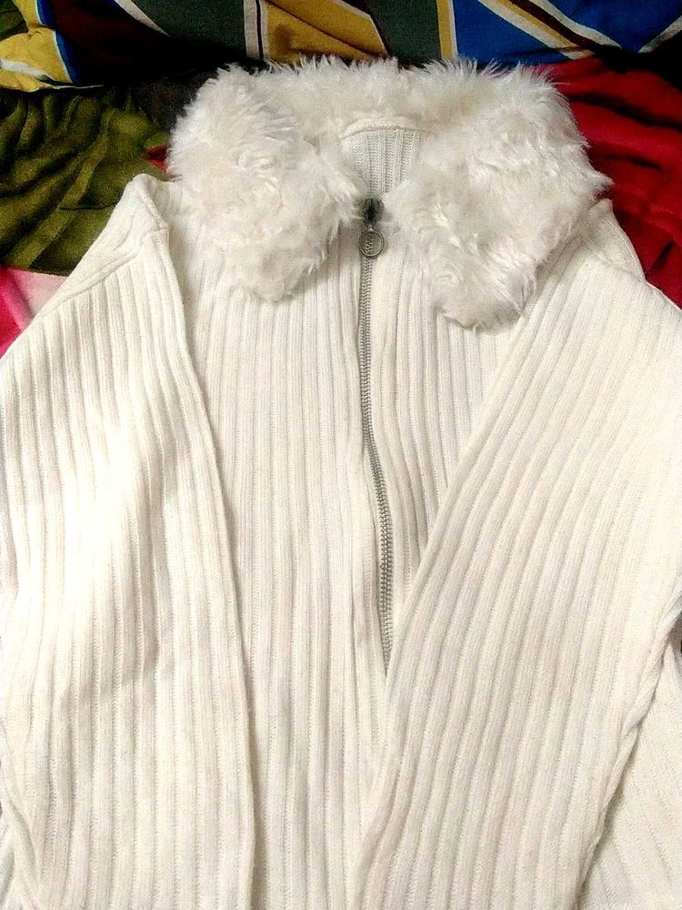 White Knit Cardigan