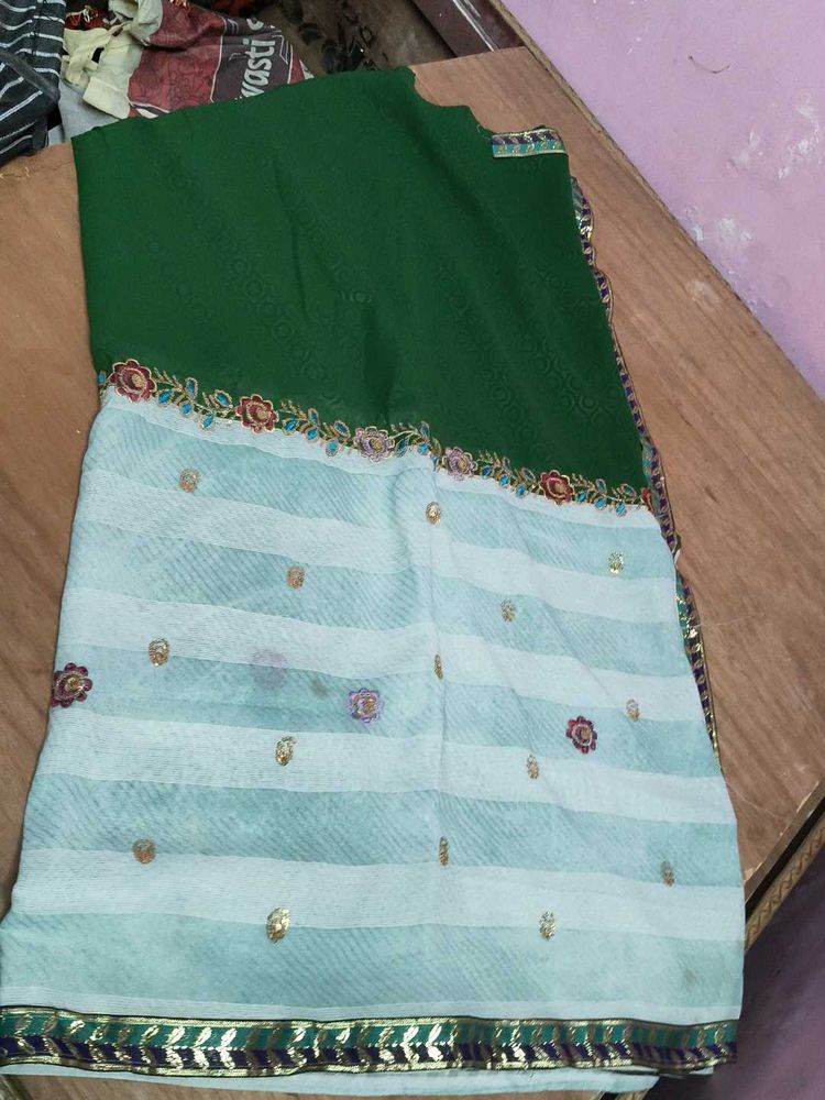 Elegant Green Saree