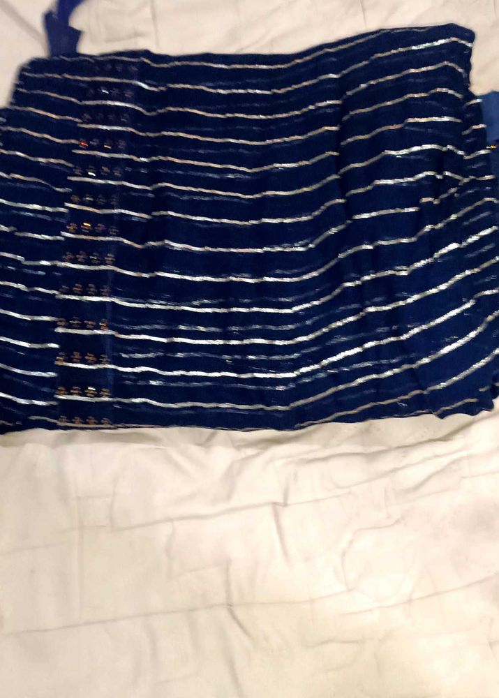 Elegant Navy Blu Saree