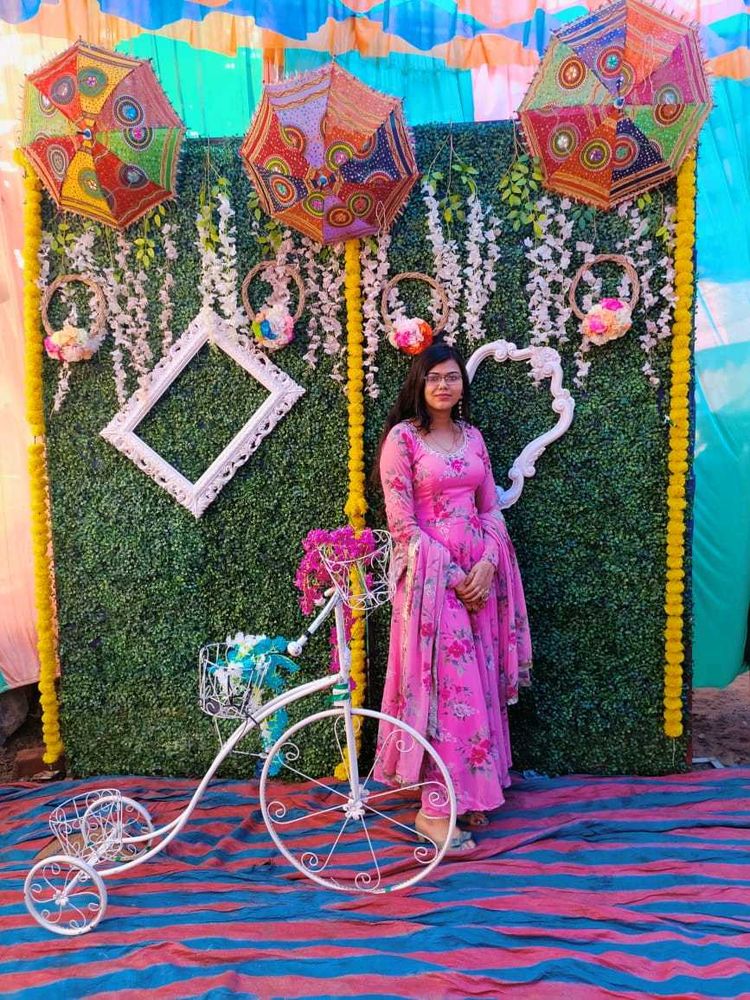 Elegant Pink Floral Anarkali Suit